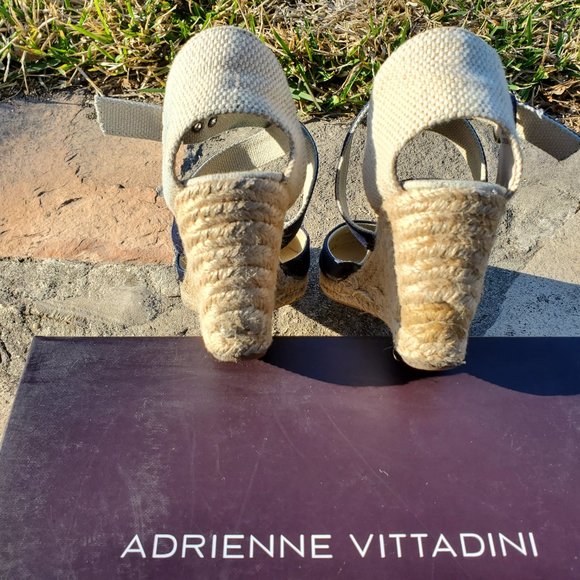 Espadrilles wedges with jute & denim ankle strap - Picture 3 of 3